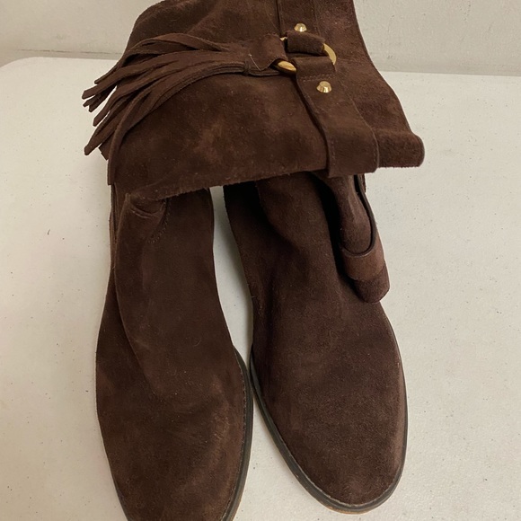 Michael Kors Rhea Fringe Brown Boots - Picture 5 of 10